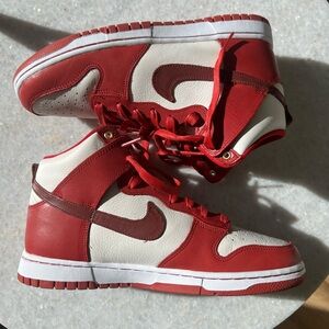 Nike Red and White Women's Sneakers